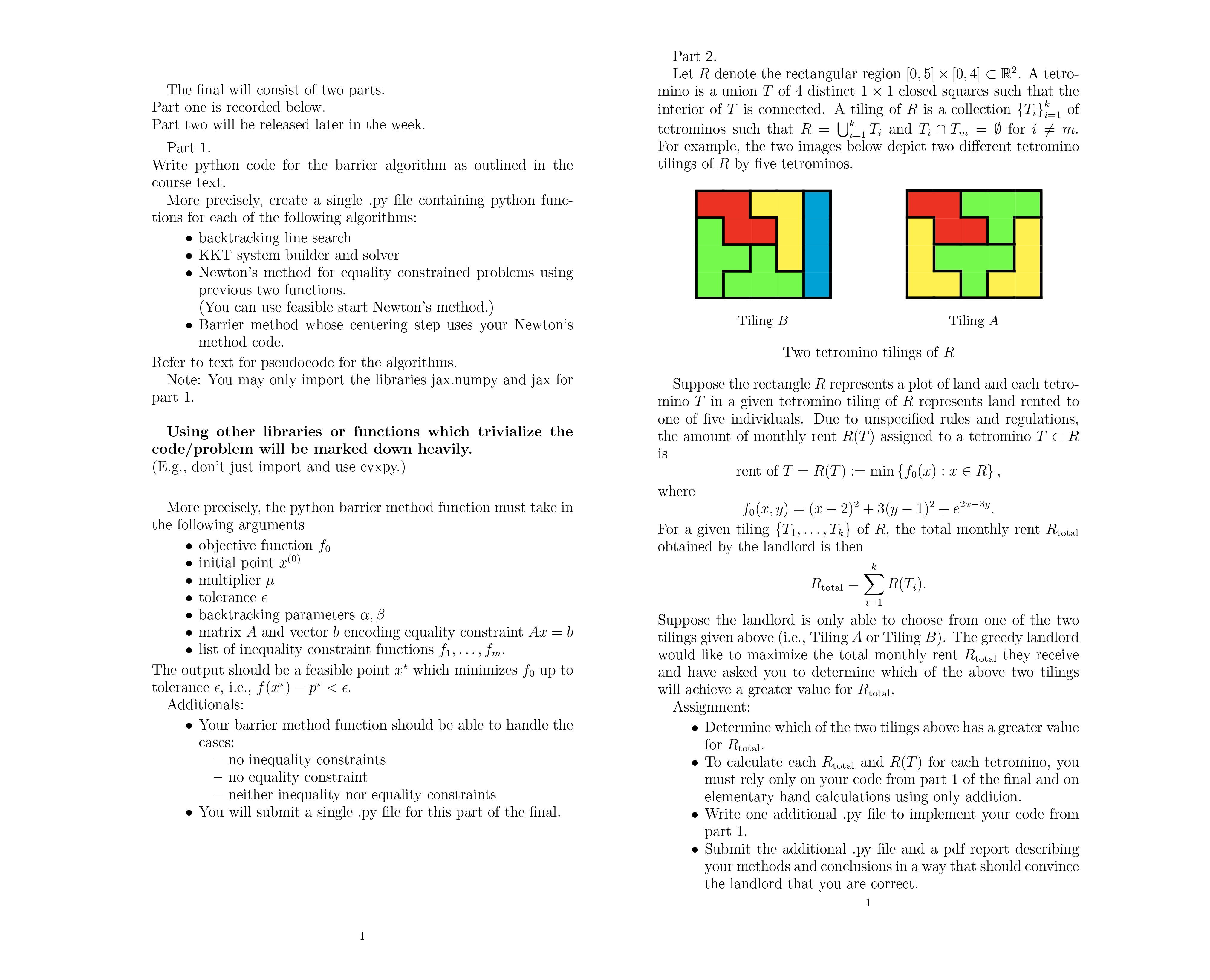 There are 2 parts, please refer the image