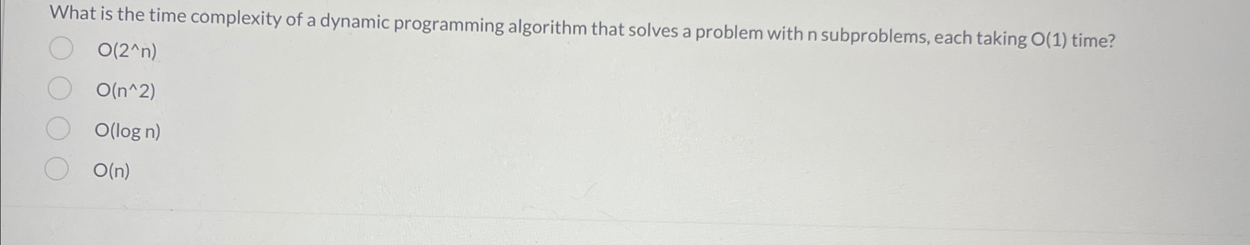 What is the time complexity of a dynamic