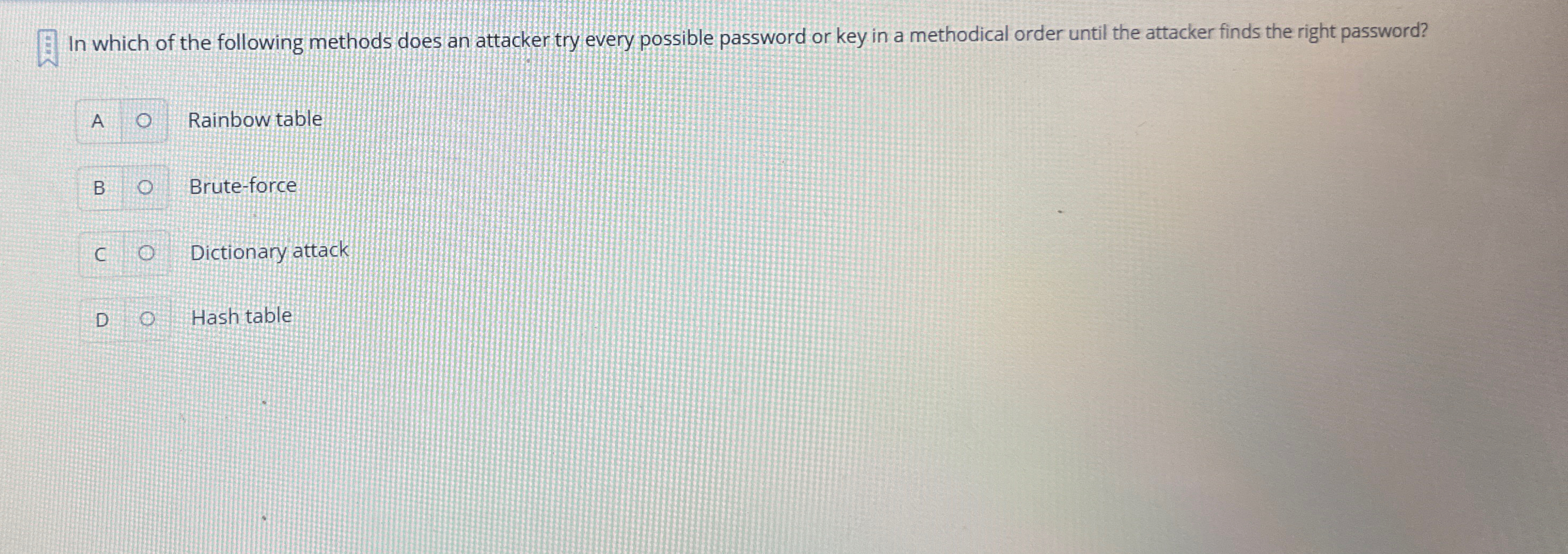 In which of the following methods does an