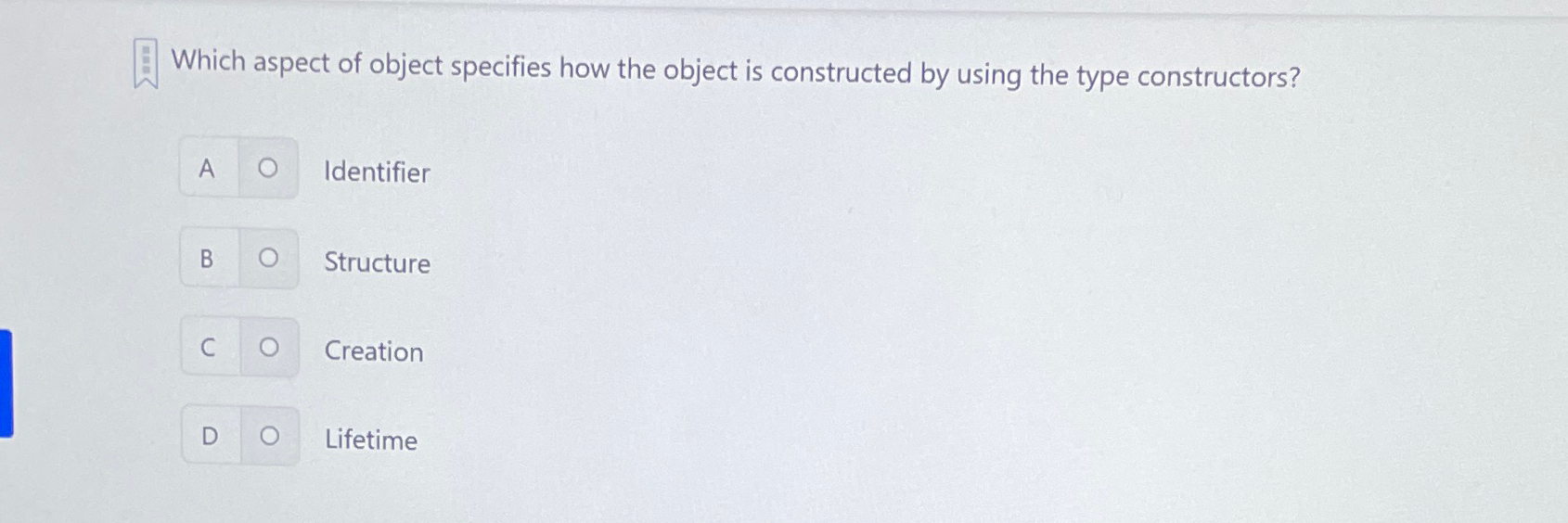 Which aspect of object specifies how the object