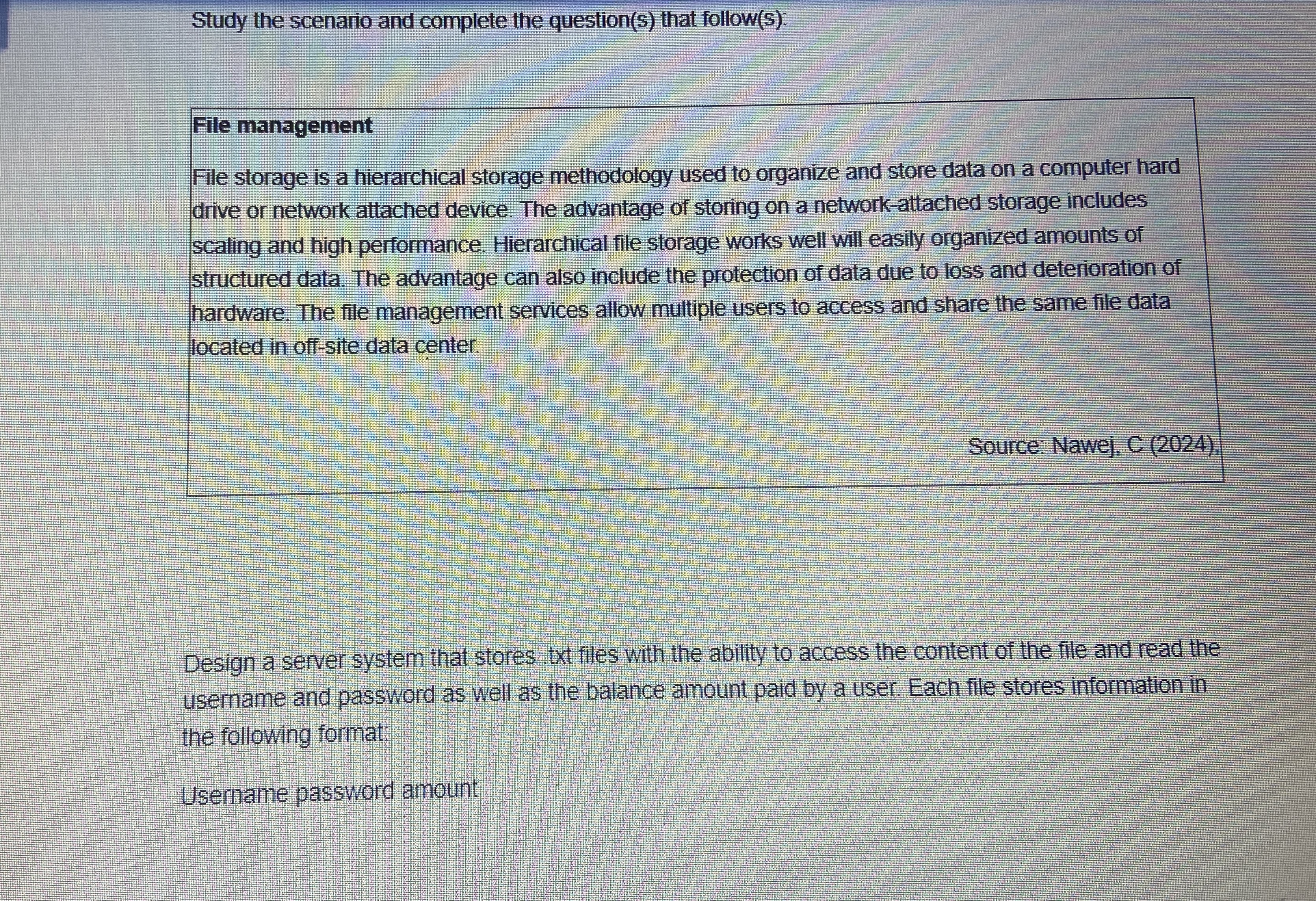 May an expert please assist me with this question