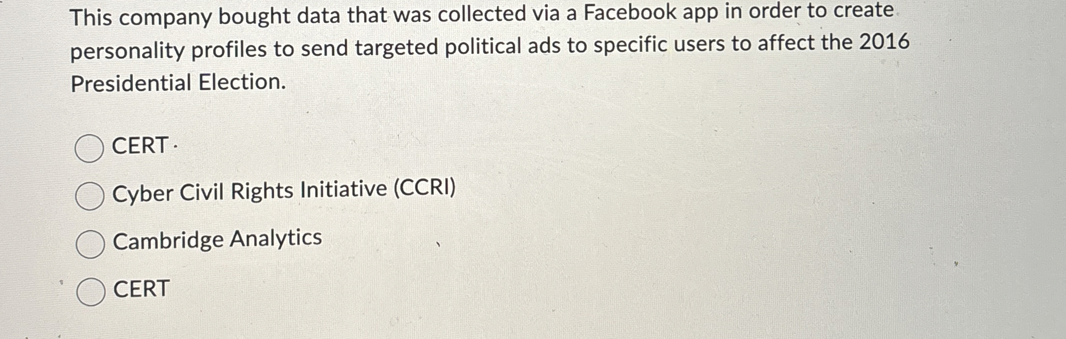 This company bought data that was collected via a