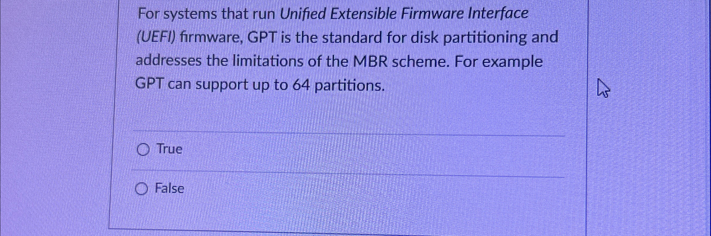 For systems that run Unified Extensible Firmware