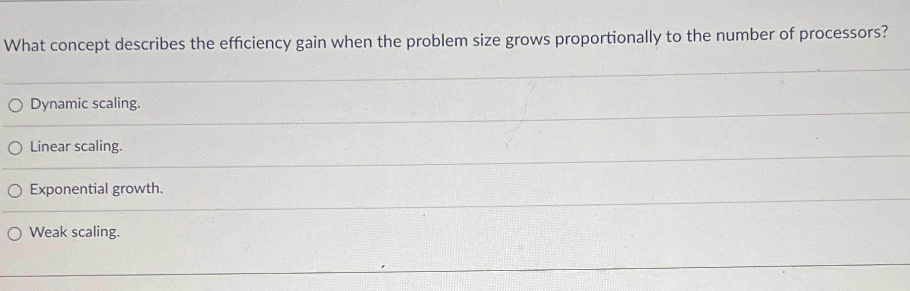What concept describes the efficiency gain when
