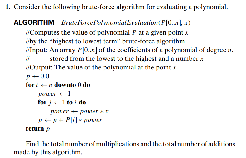 Solve Consider the following brute - force