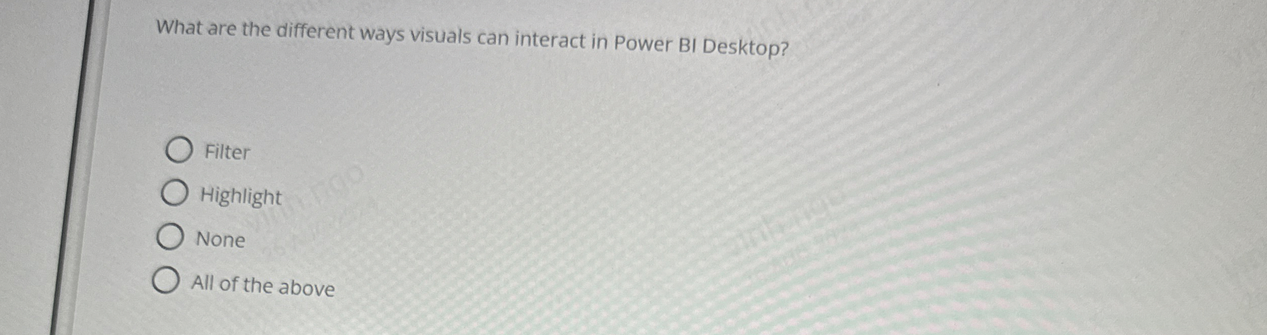 What are the different ways visuals can interact
