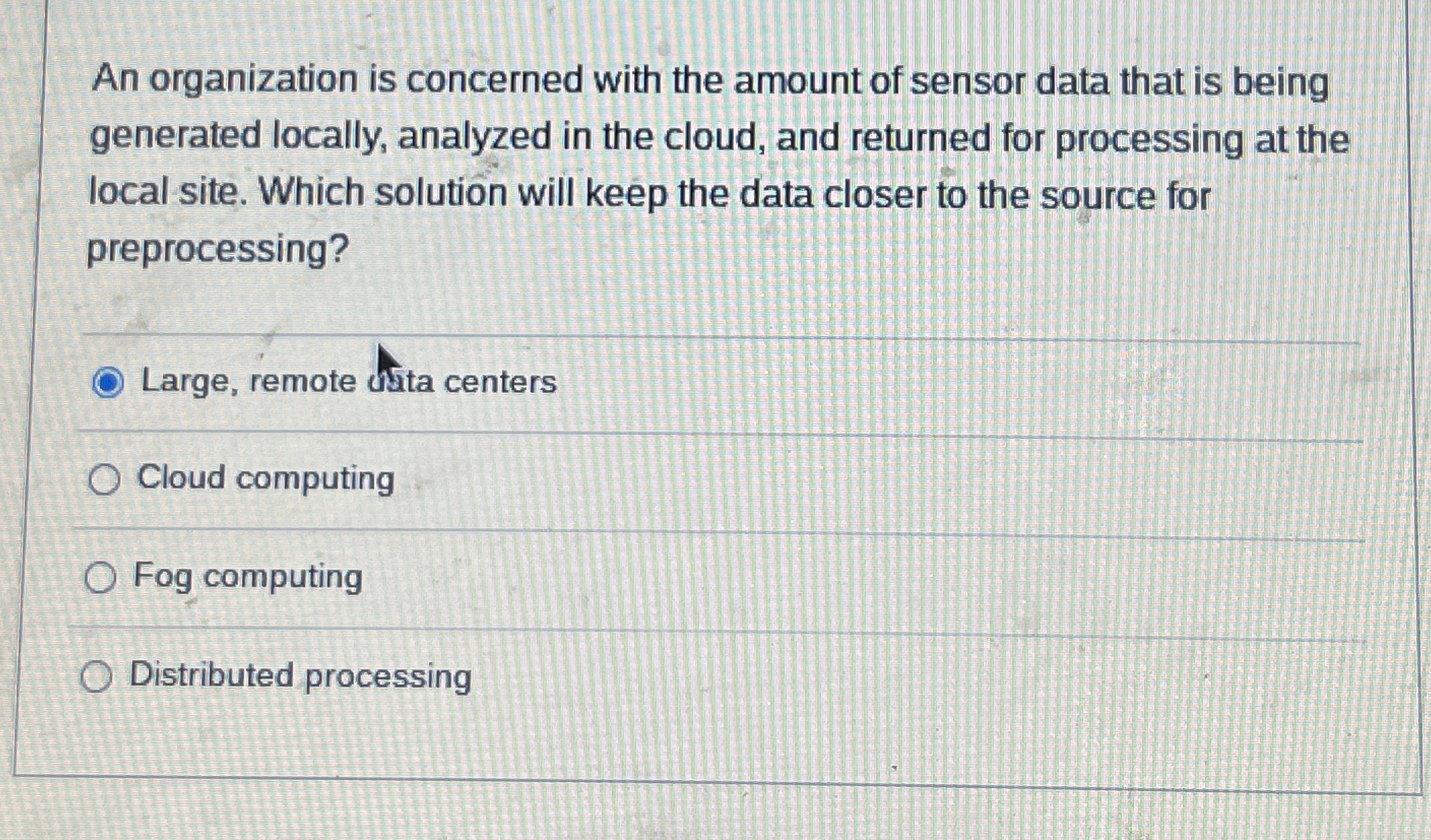 An organization is concerned with the amount of