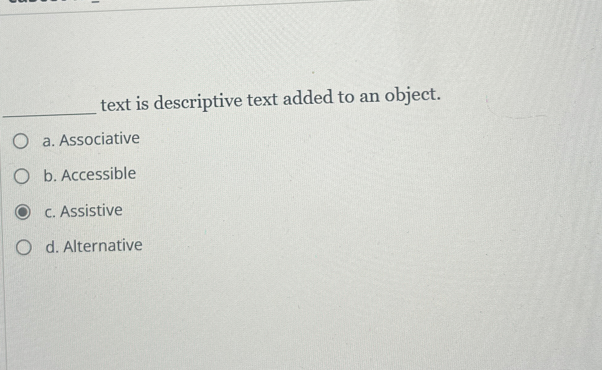 q , text is descriptive text added to an object.