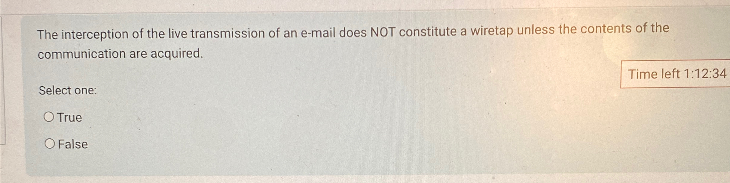 The interception of the live transmission of an e