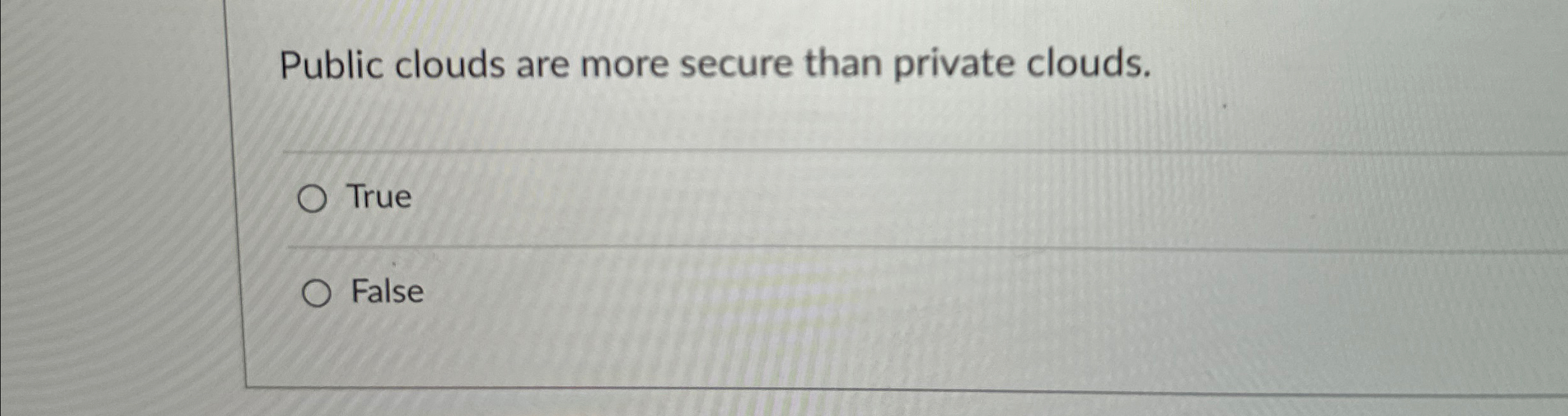 Public clouds are more secure than private