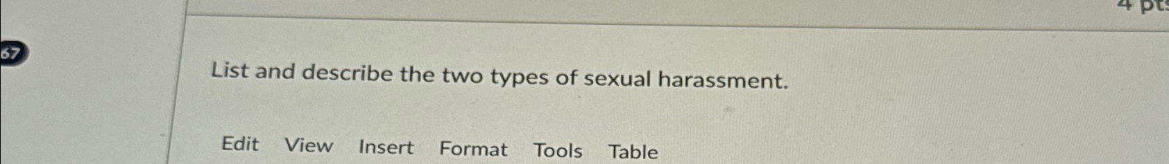 List and describe the two types of sexual