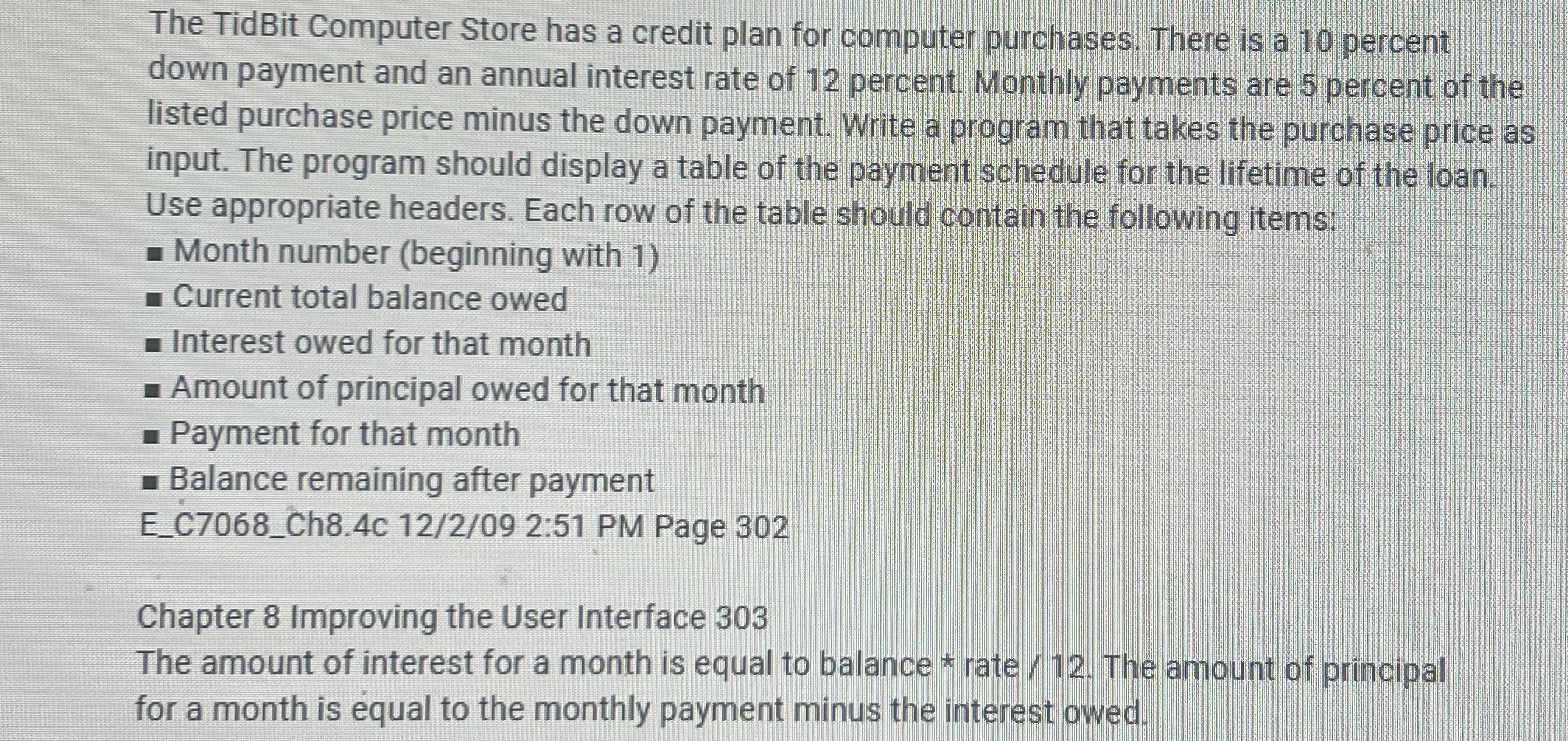 JAVA - The TidBit Computer Store has a credit