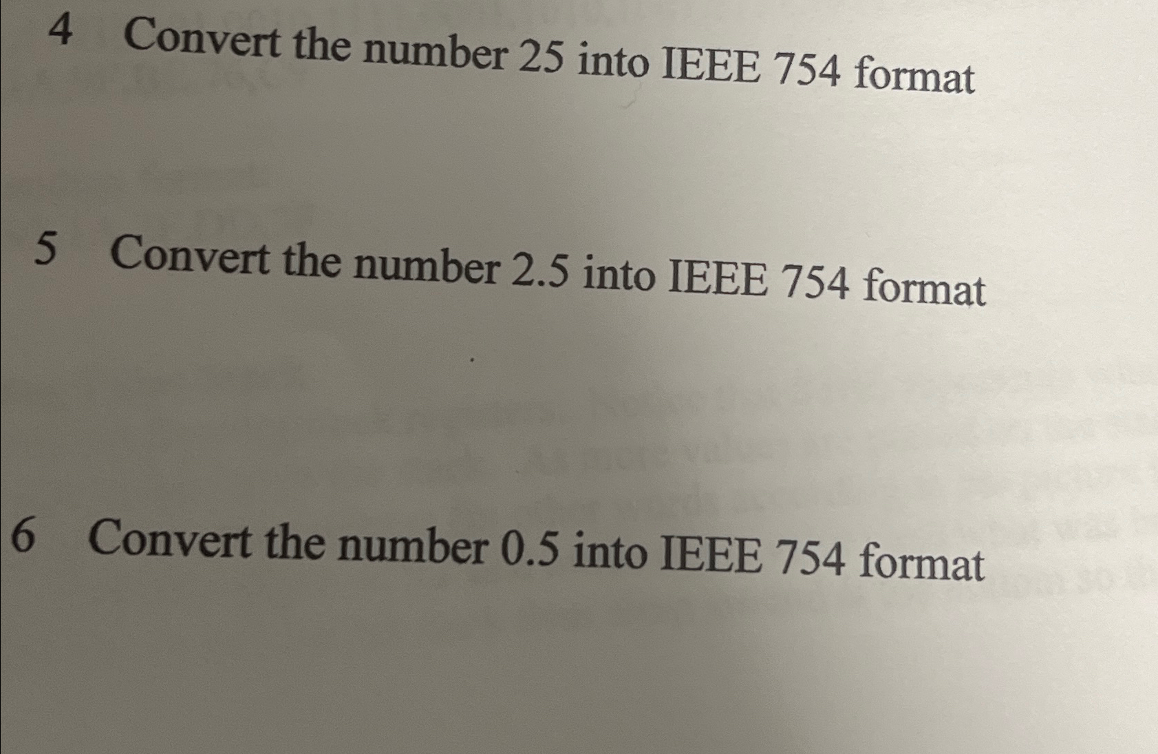 convert number into IEEE 7 5 4 format