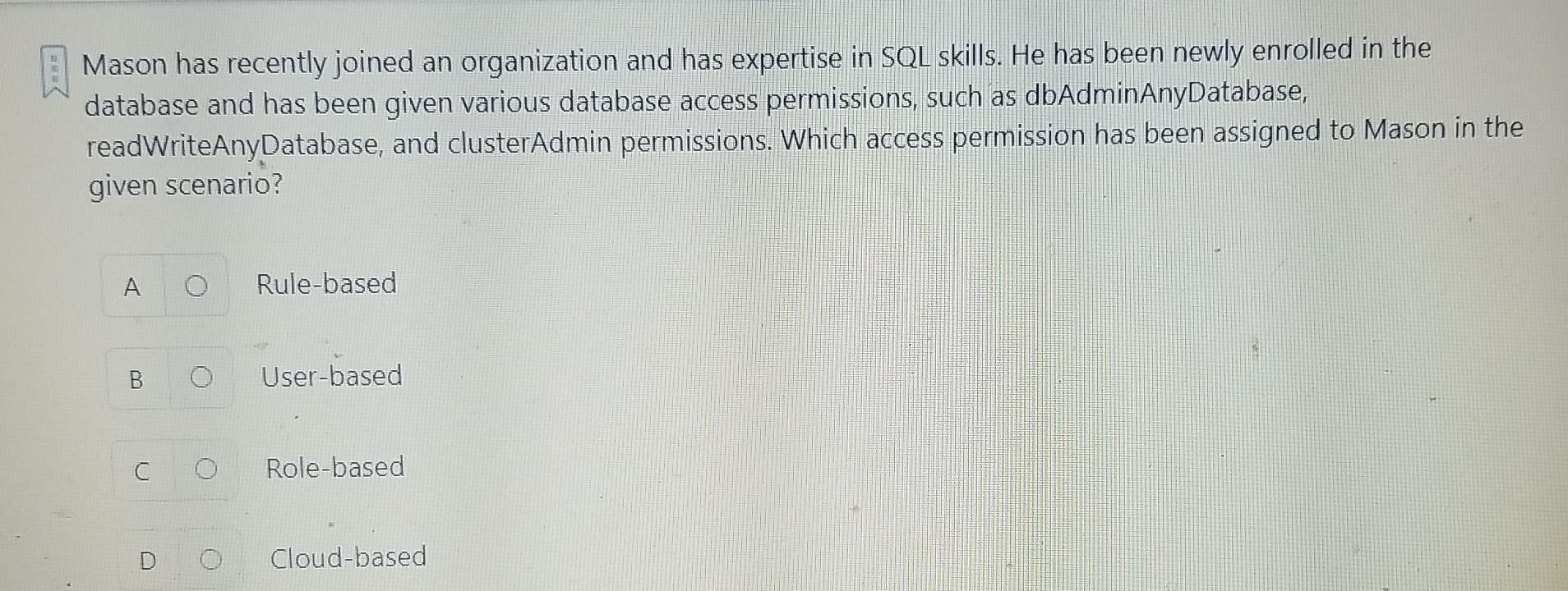 Mason has recently joined an organization and has