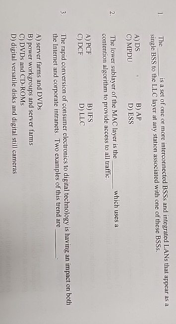 The is a set of one or more interconnected BSSs