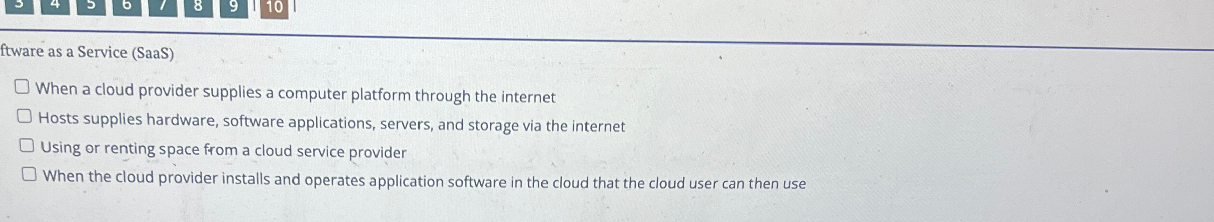 Whicg one is software as a Service ( SaaS ) When
