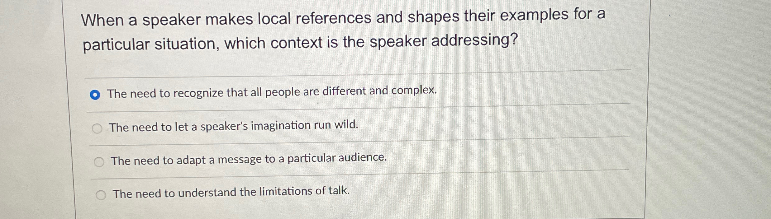 When a speaker makes local references and shapes