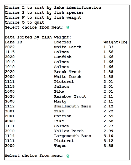 Design a class named Fish which stores a String