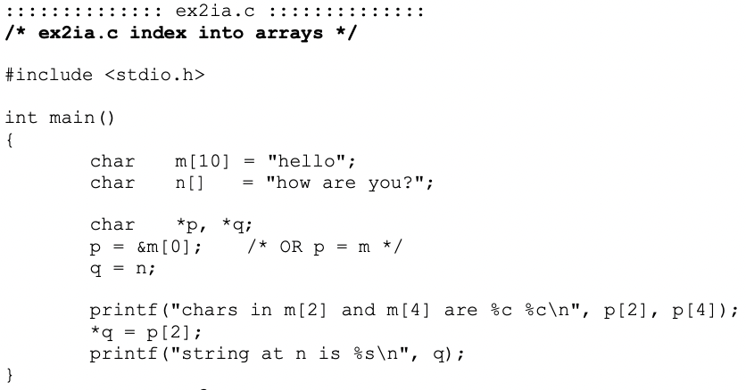 ( C program ) Fix the program. index into array