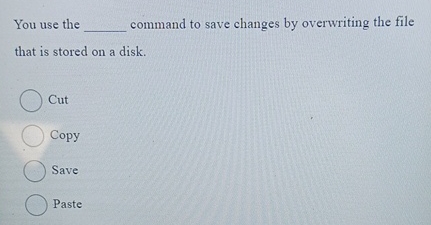 You use the command to save changes by
