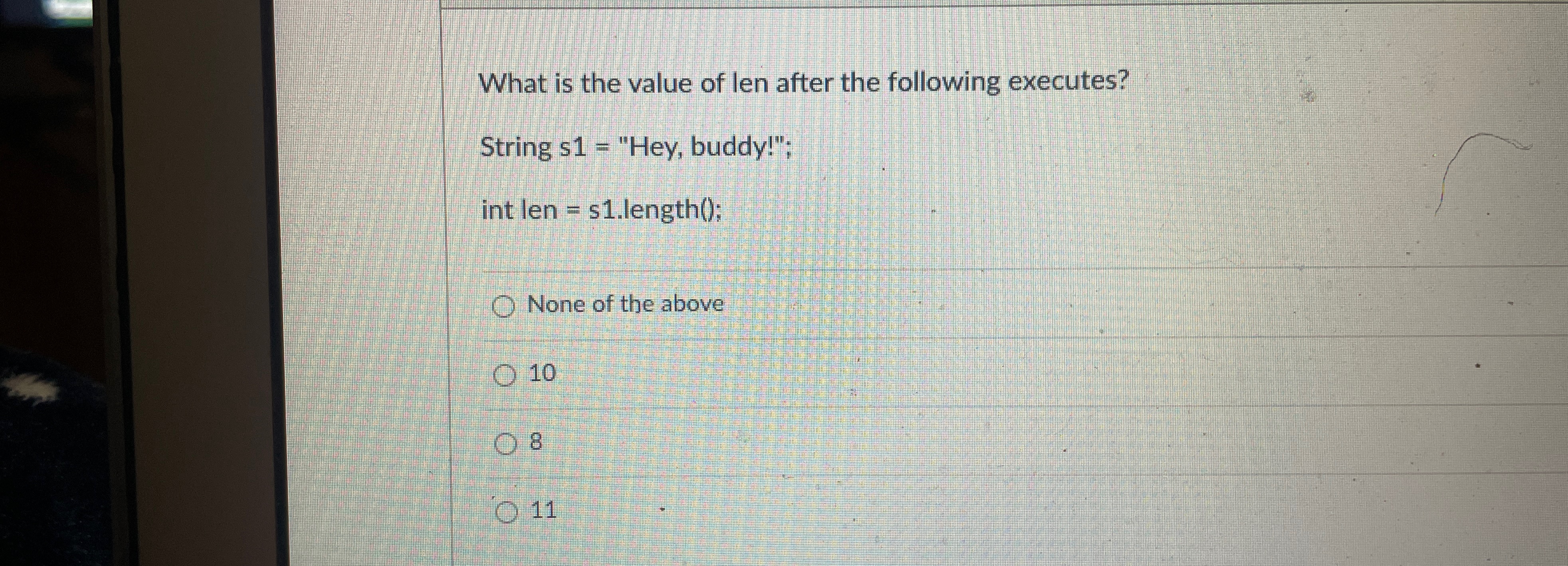 What is the value of len after the following