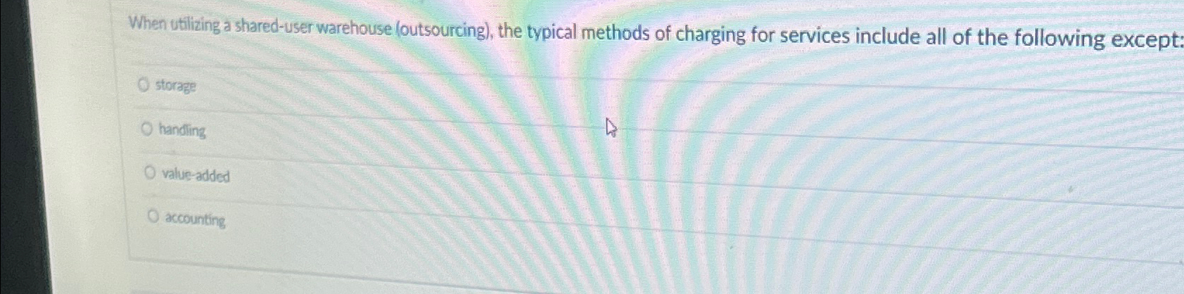 When utilizing a shared - user warehouse (