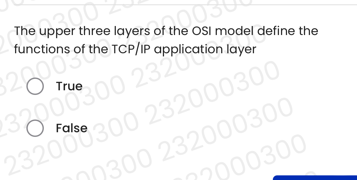 The upper three layers of the OSI model define
