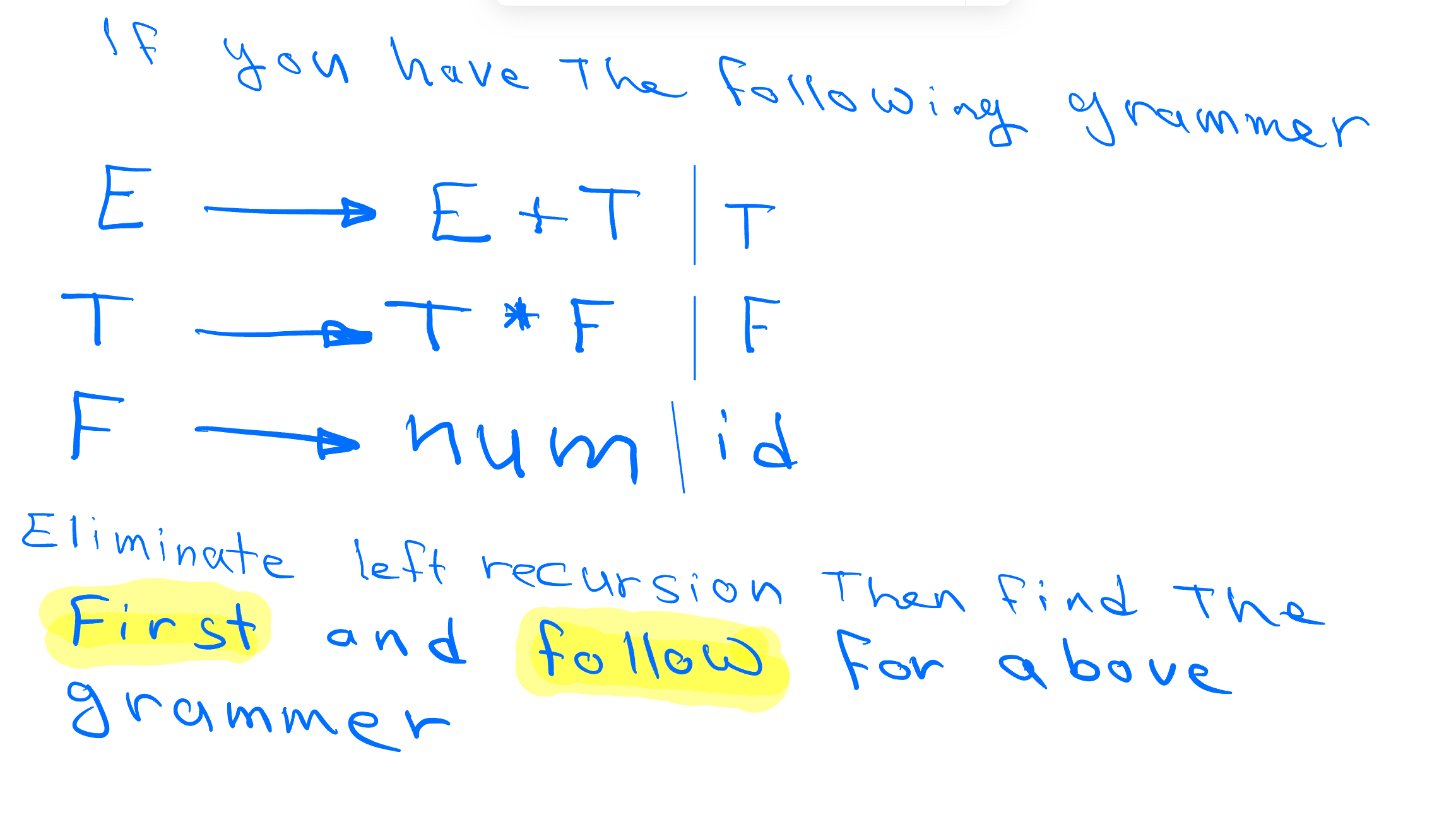 Compile Eliminate & first & following