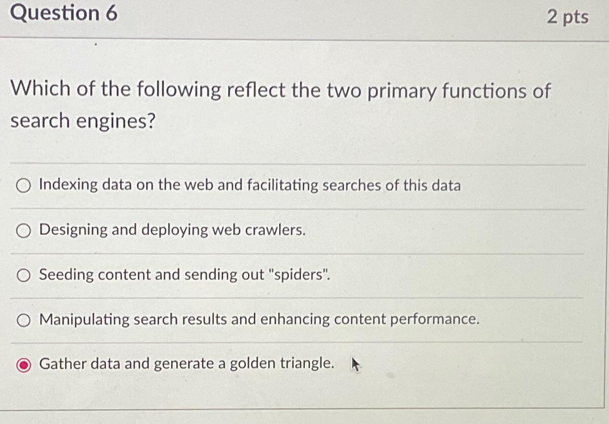 Question 6 2 p t s Which of the following reflect