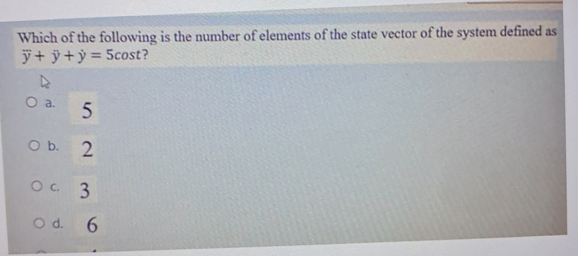 Which of the following is the number of elements