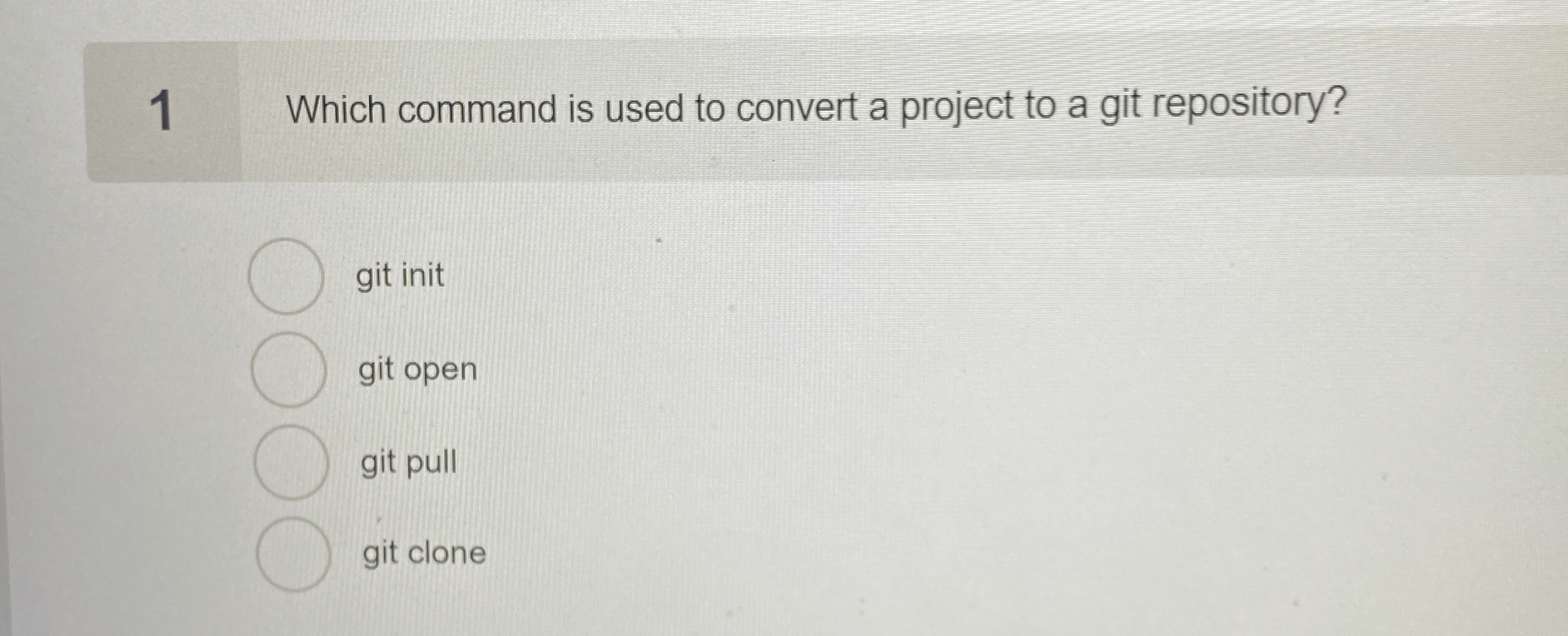 1 Which command is used to convert a project to a