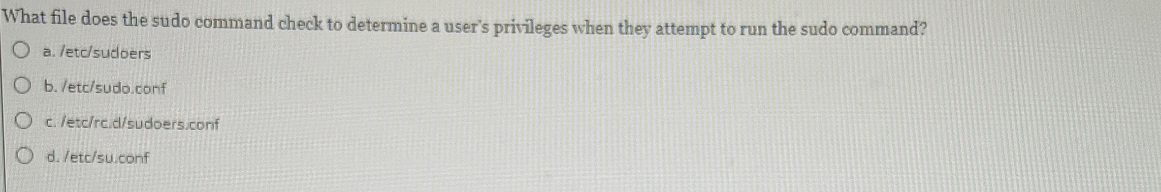 What file does the sudo command check to