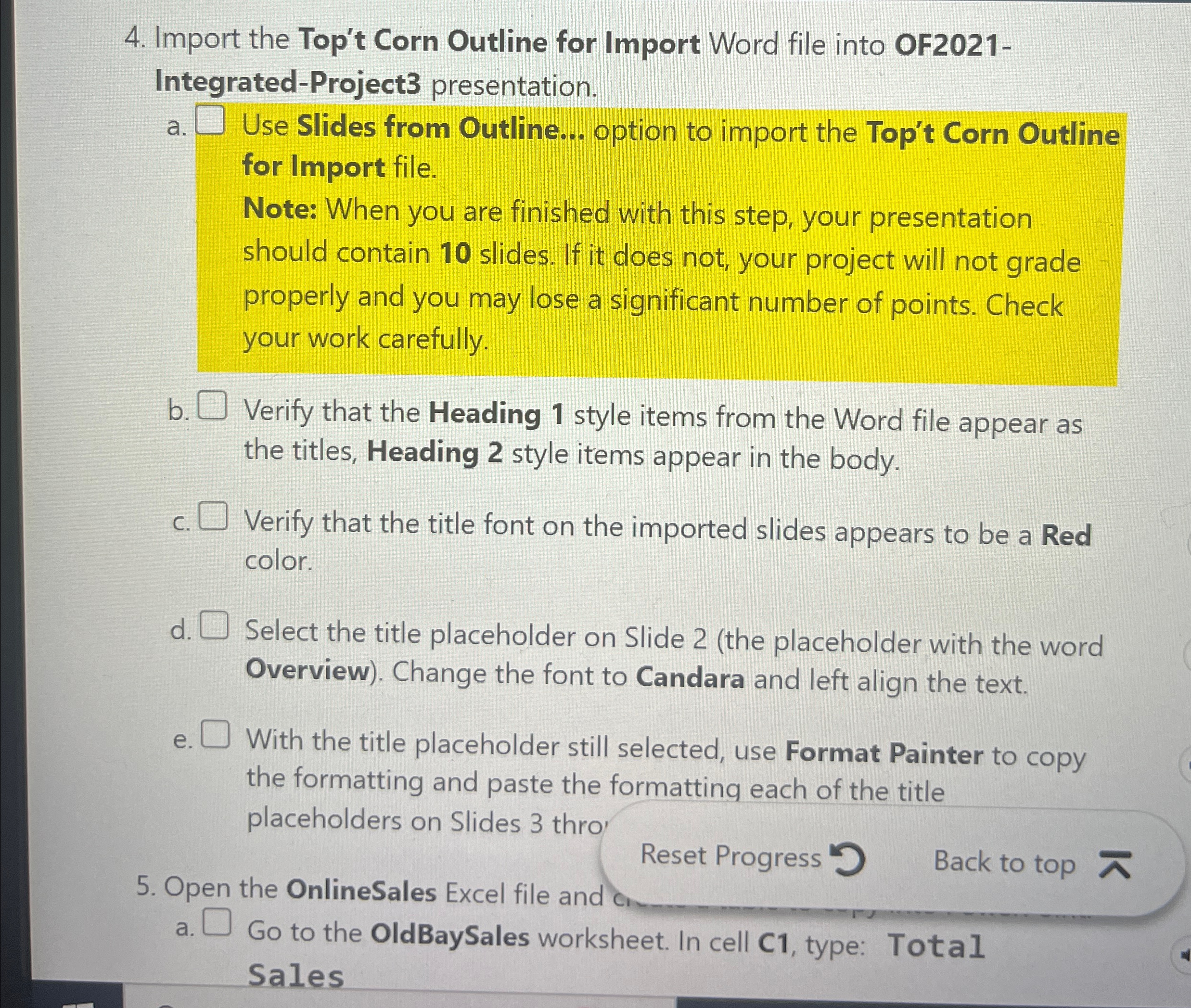 Import the Top't Corn Outline for Import Word