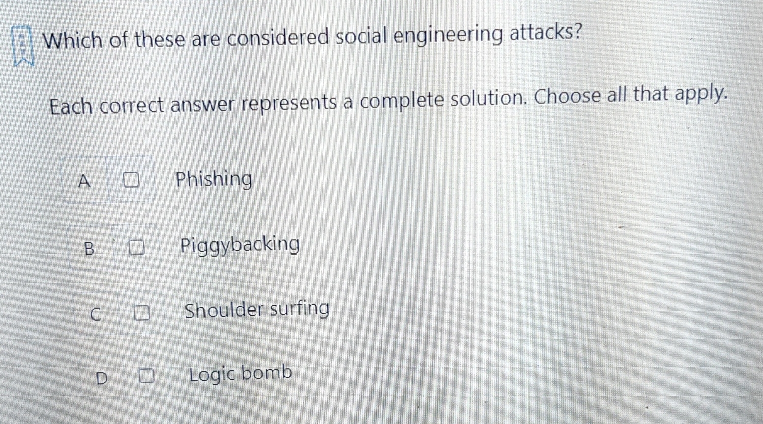 Which of these are considered social engineering