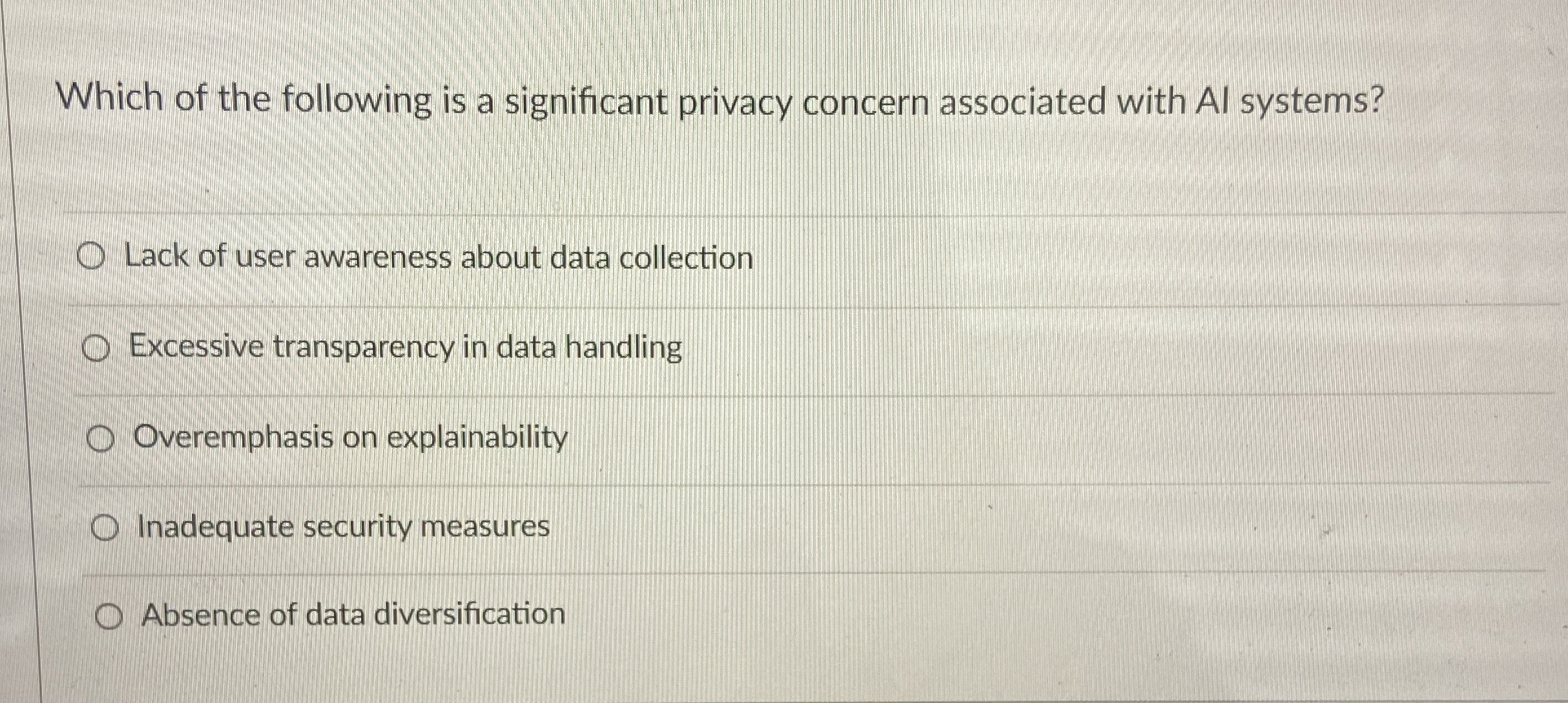 Which of the following is a significant privacy