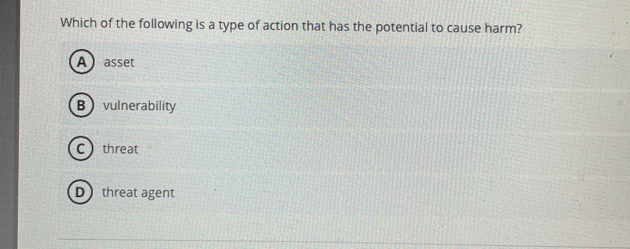 Which of the following is a type of action that