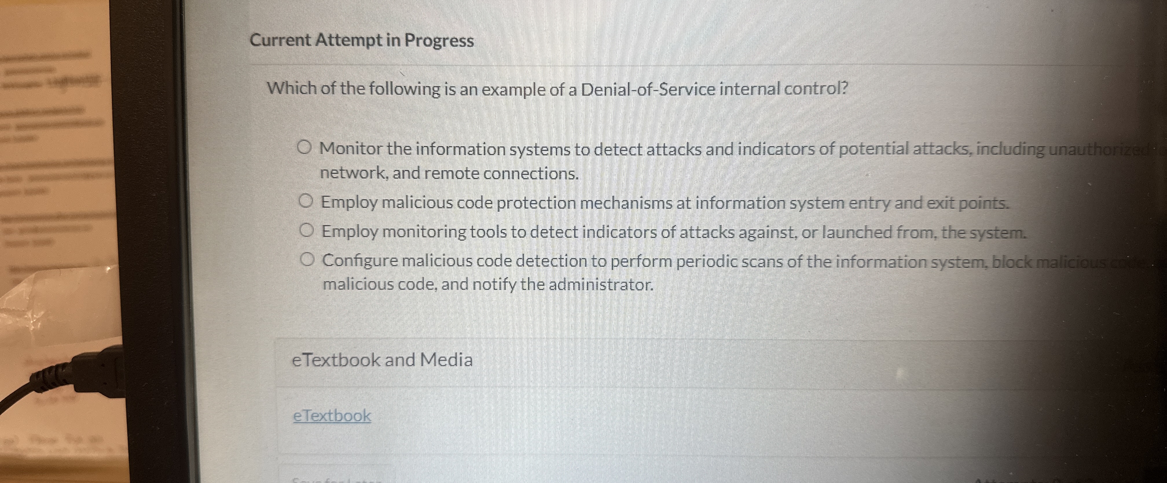 Current Attempt in Progress Which of the