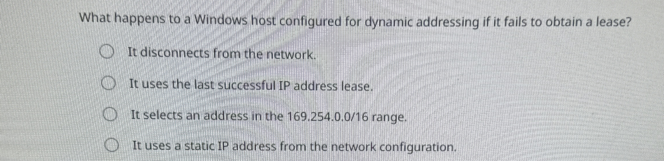 What happens to a Windows host configured for
