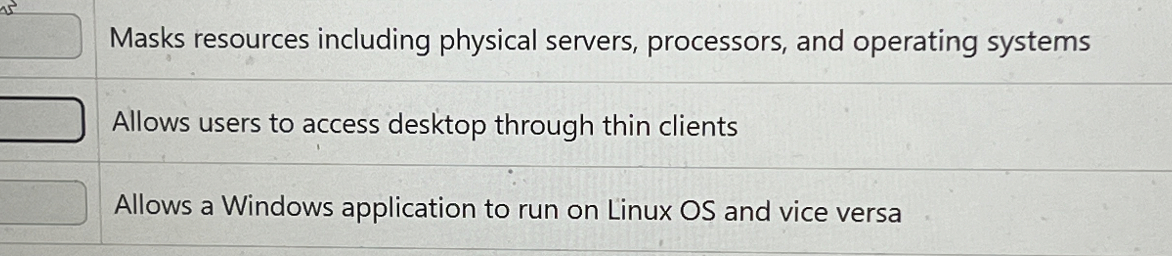 Masks resources including physical servers,