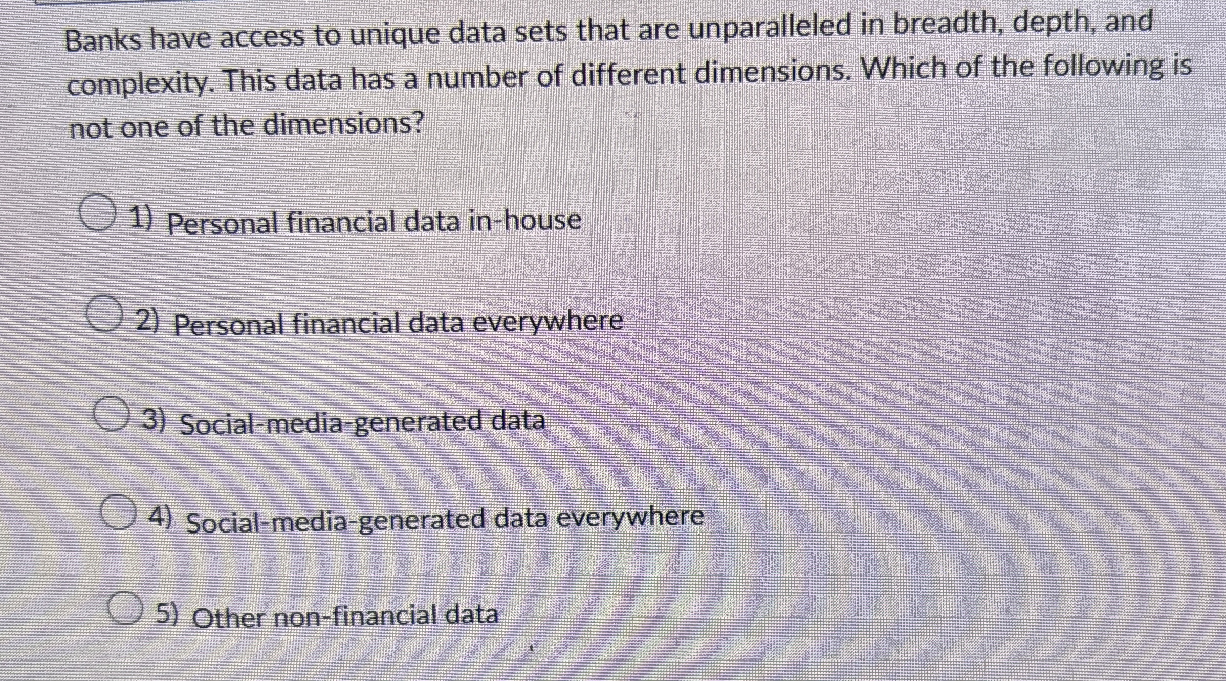 Banks have access to unique data sets that are