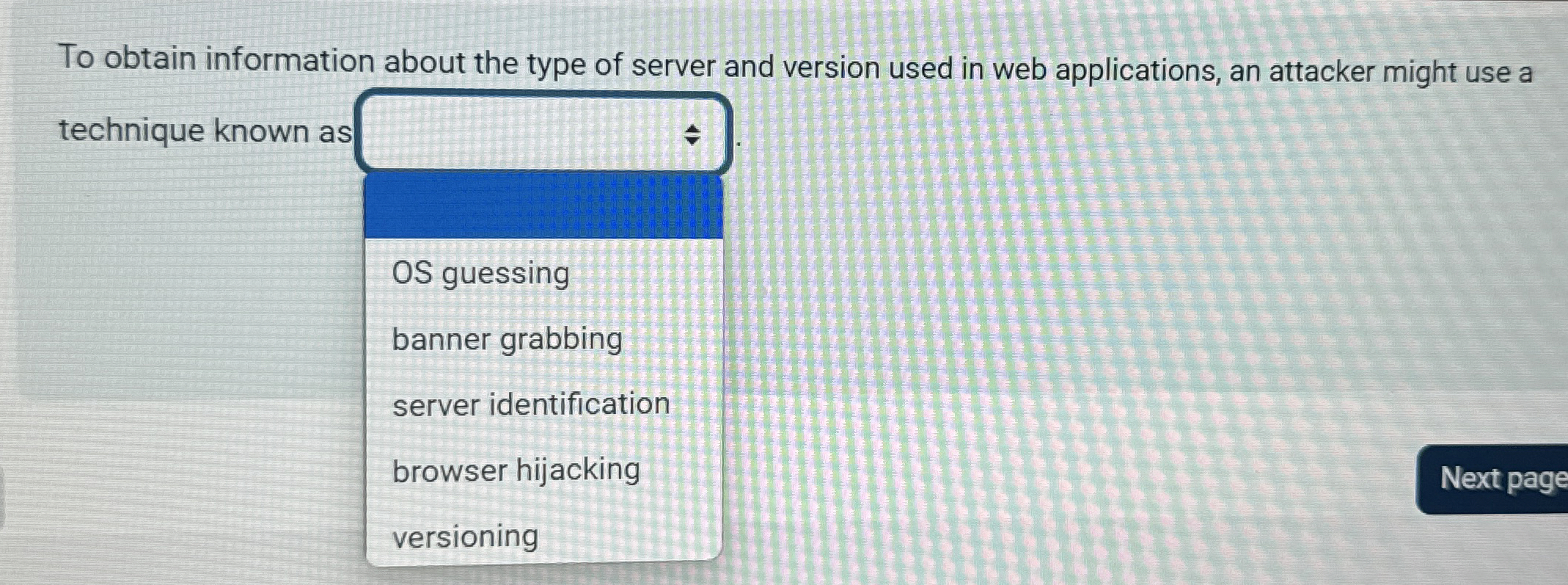 To obtain information about the type of server