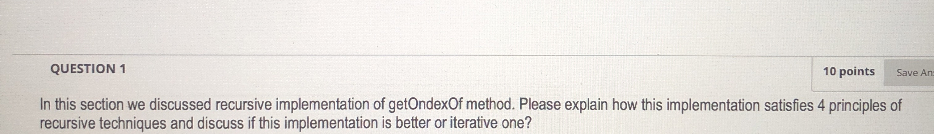 In this section we discussed recursive