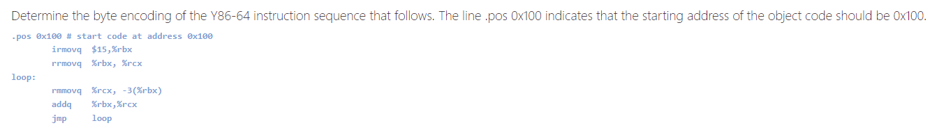 Determine the byte encoding of the Y 8 6 - 6 4