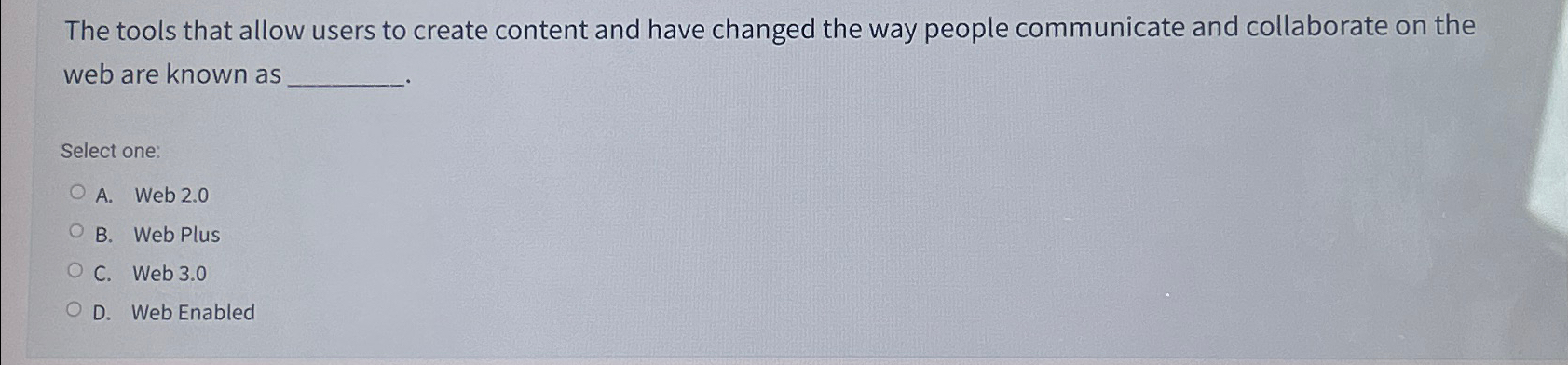 The tools that allow users to create content and