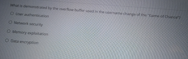 What is demonstrated by the overflow buffer used