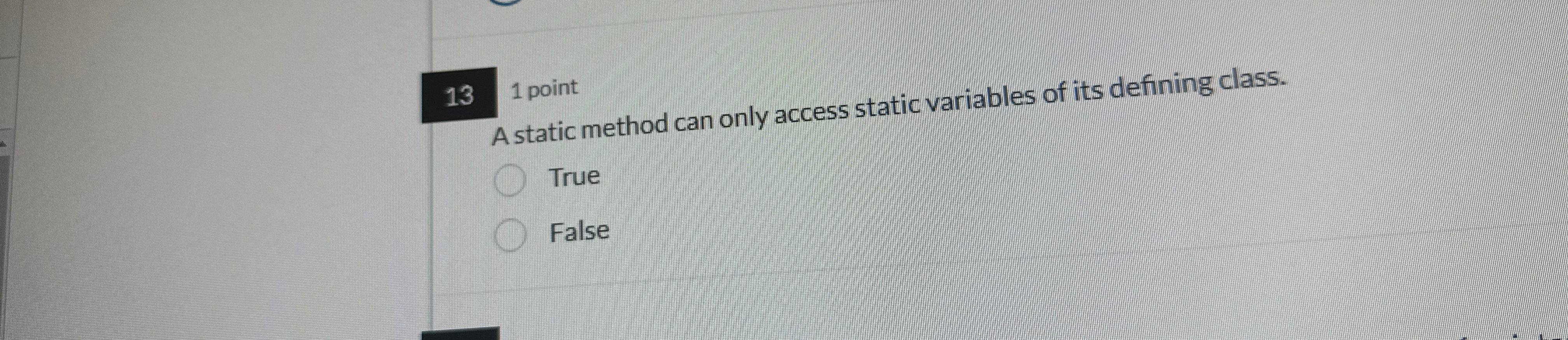 1 3 1 point Astatic method can only access static