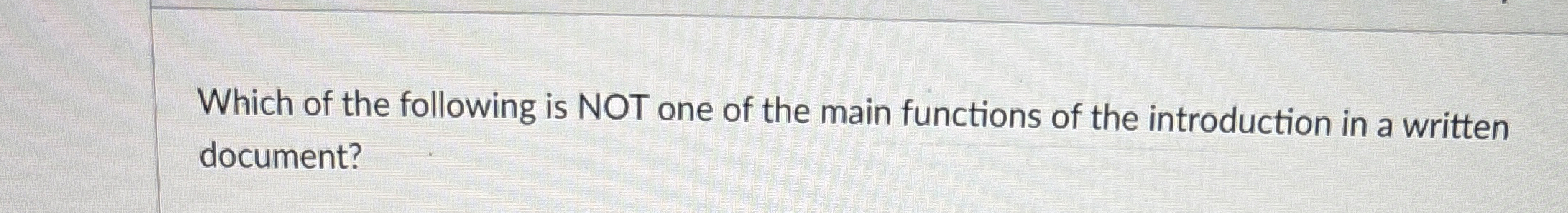 Which of the following is NOT one of the main