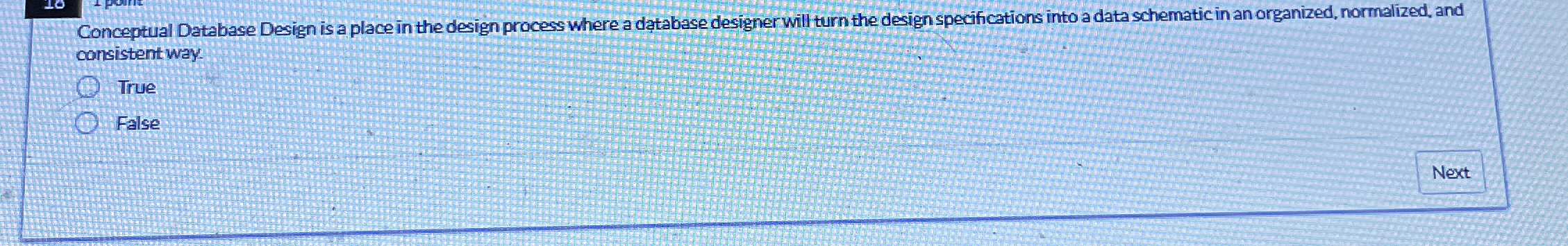 Conceptual Database Design is a place in the