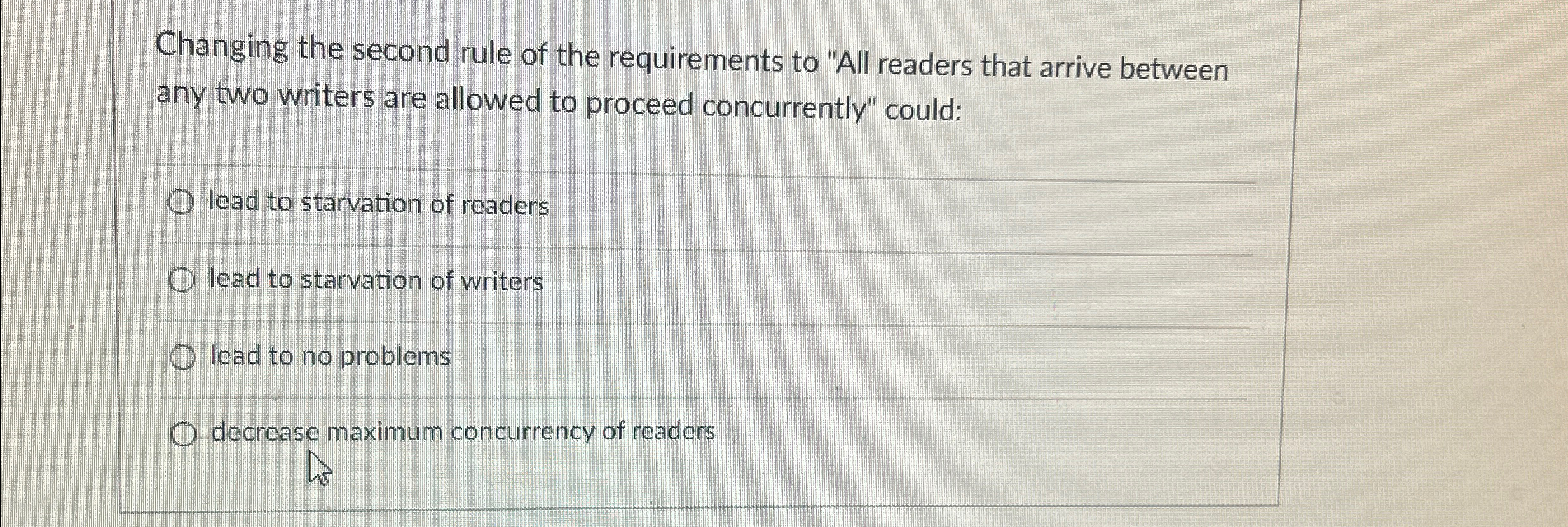 Changing the second rule of the requirements to