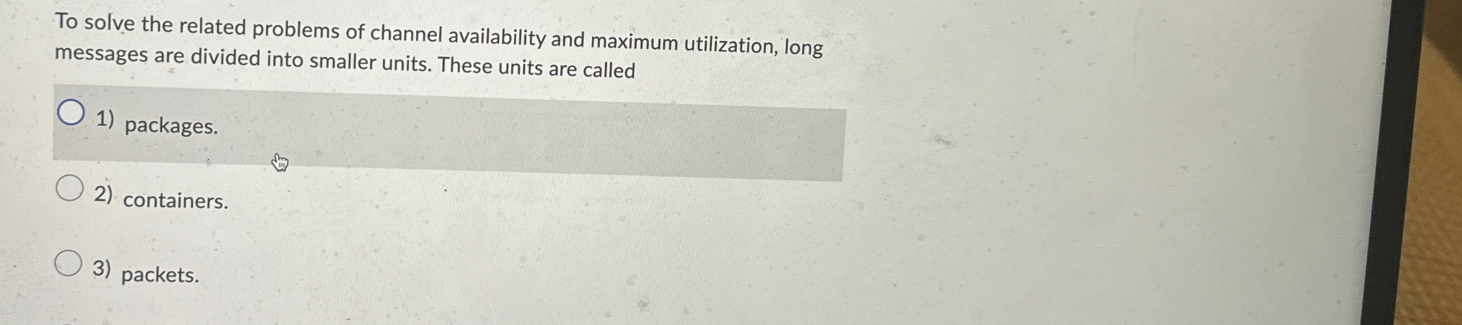 To solve the related problems of channel